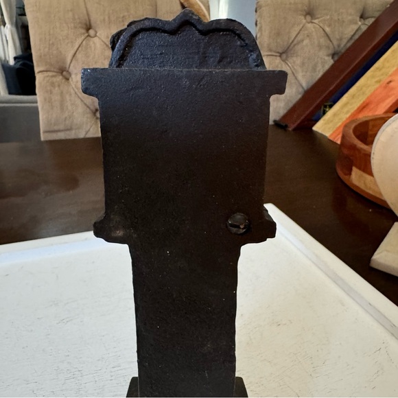 Antique Vintage Cast Iron Grandfather Clock Bank Collectible - Picture 5 of 11